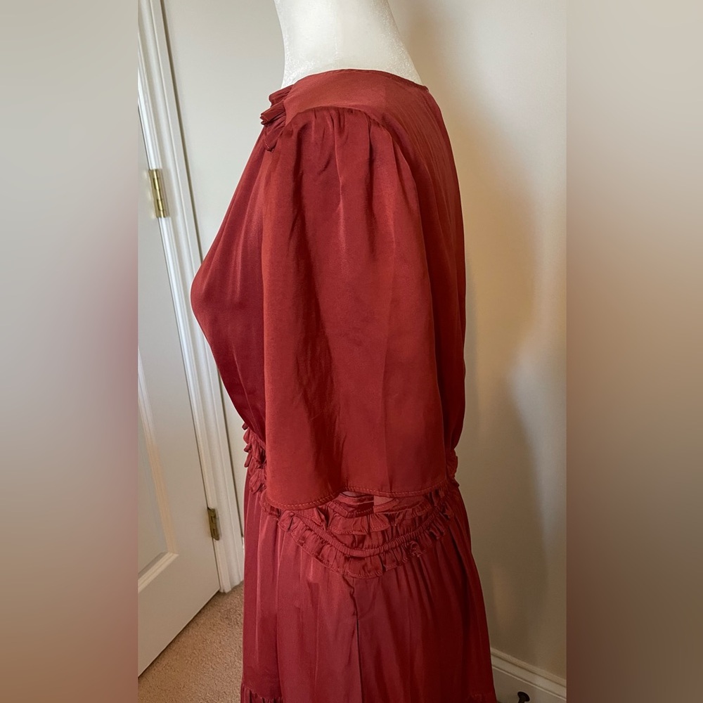 Tea n Rose Rust Midi Dress - Picture 8 of 12
